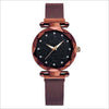 Top Brand Star Watch For Women Rose Gold Mesh Magnet Starry Sky Quartz Wristwatch Gradient Ladies Wrist Watches relogio feminino